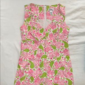White Tag Lilly Pulitzer white/pink/green shift.
